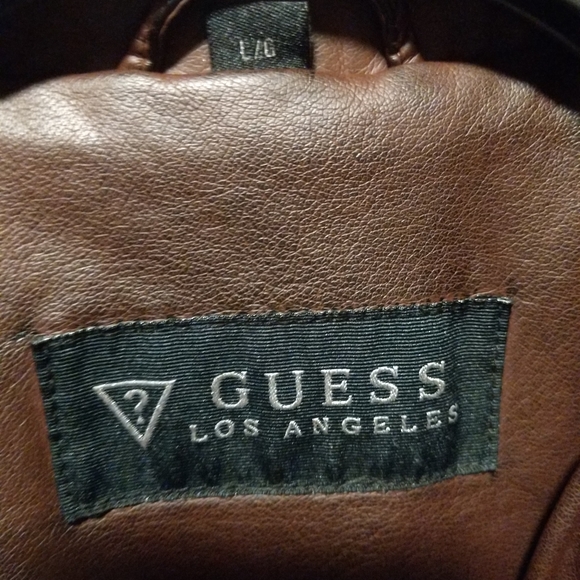 Guess Brown Faux Leather Jacket - Picture 3 of 3